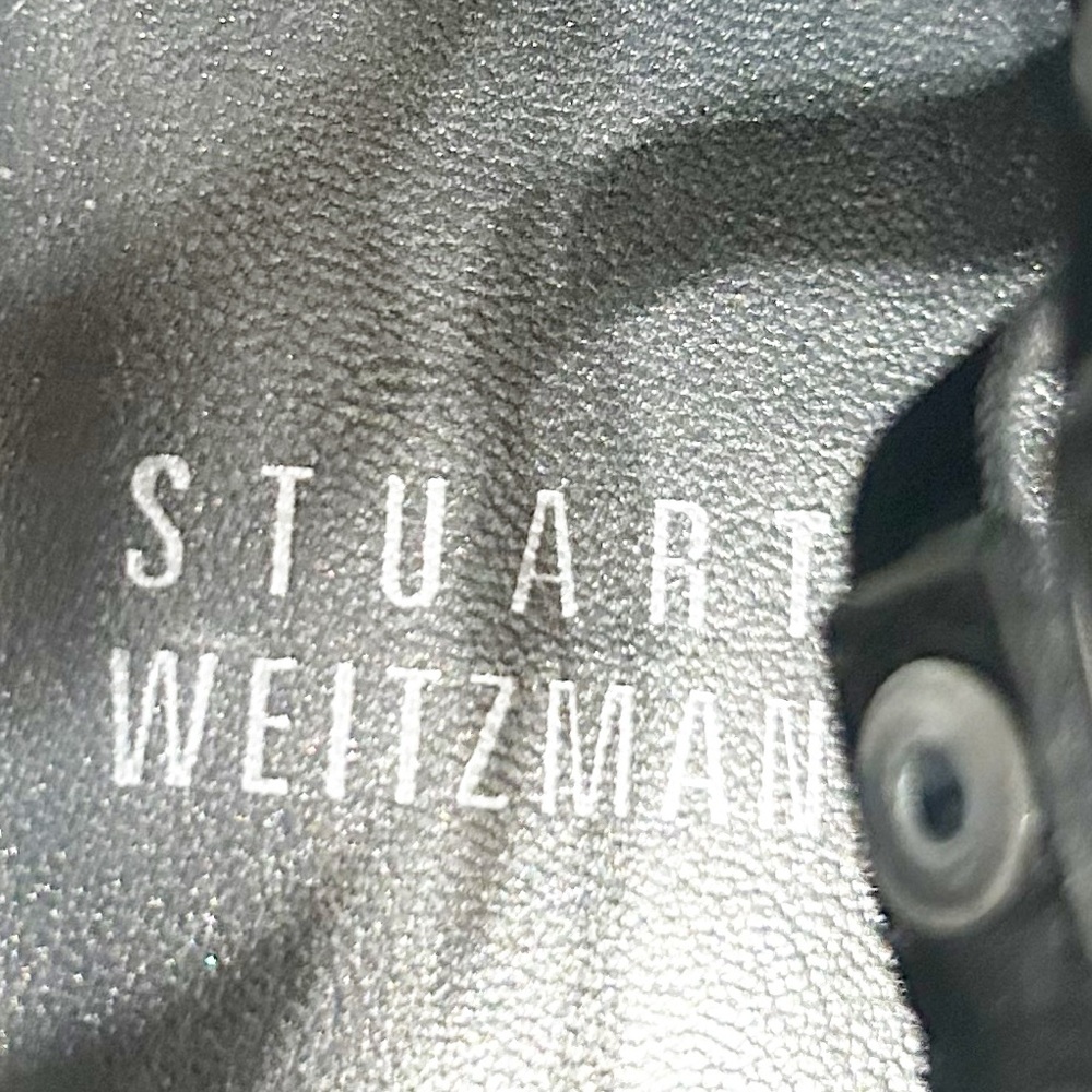 Stuart Weitzman Strappy 🖤 Leather Gladiator Type Sandals Zip Heel Leather Sole - Picture 13 of 14